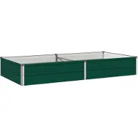 vidaXL Verhoogde Tuinbak Groen 160 x 80 x 24 cm koudgewalst staal
