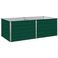 vidaXL Verhoogde Tuinbak Groen 160 x 80 x 55 cm koudgewalst staal