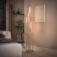 Zijlstra Vloerlamp Tube, crème / amber, Woon-/ Eetkamer, metaal, Scandinavisch, vloerlamp