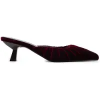 Manfield Bordeaux fluwelen muiltjes | Maat 41