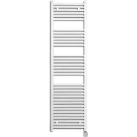 Sanicare Elektrische wifi radiator lumara carini 170x50 cm 1026 watt mat wit thermostaat zilver rechtsonder