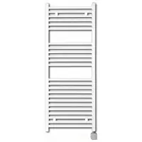 Sanicare Elektrische wifi radiator lumara carini 120x50 cm mat wit met thermostaat zilver rechtsonder