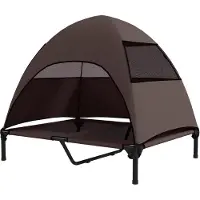 PawHut -Hundeliege-Polyester, Stahl-91L x 76B x 90H cm-Kaffee
