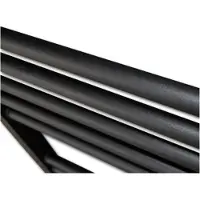 Sanicare Elektrische radiator lumara 170x50 cm 1026 watt mat zwart thermostaat zilver links