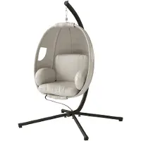 Outsunny hangstoel met frame, inklapbaar. Hangmand met dikke zitkussen
