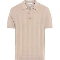 Brax poloshirt beige katoen gestreept
