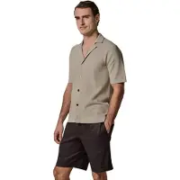 Profuomo Doorknoop polo beige regular fit