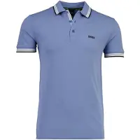HUGO BOSS Korte mouw Paddy polo BOSS Green blauw 3-knoops