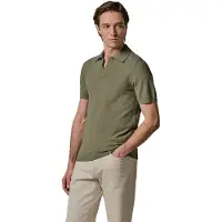 Profuomo Poloshirt mid groen v-hals