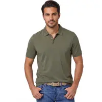 Brax poloshirt groen normale fit 3 knopen