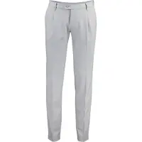 Alberto Pantalon flatfront grijs wol slim fit