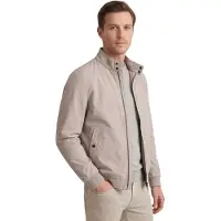Bugatti zomerjas beige knoopzakken met rits katoen