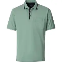 Casa Moda groene polo met zwarte omlijning korte mouw
