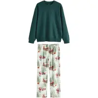 Next Pyjama lang crème / geel / donkergroen / rood