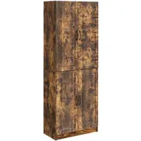 vidaXL Kast Set 2 st Gerookt eiken Bewerkt hout