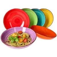 MamboCat Set van 6 UNI Bunt spaghettiborden