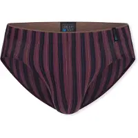 Schiesser Slip ' Long Life Soft ' donkerbruin / bordeaux / zwart