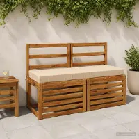 vidaXL Bankkussen SOEST 100% Polyester Crèmekleurig 120 x 40 x 8 cm