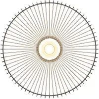Eglo Almanzora Plafondlamp - Wandlamp - E27 - Ø 43 cm - Zwart/Koper
