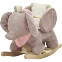 AIYAPLAY Schommeldier Olifant - schommel met interactieve diergeluiden en zachte vulling