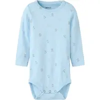 Name it Rompertje/body 'NBMLYDUS' lichtblauw / spar / wijnrood / wit
