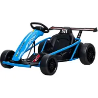 AIYAPLAY Electric Ride-on Kart-Kunststof, Metaal-119L x 77B x 54H cm-Blauw