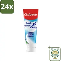 Colgate Tandpasta Triple Action Xtra White 75 ml - Voordeelverpakking - 24 stuks - Wittere tanden - Frisse adem