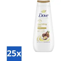 Dove 25 x Douchecrème - Nourishing Care - Arganolie - 400 ml - Voordeelverpakking - 25 stuks