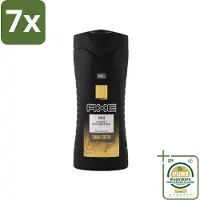Axe 7 x XL - Douchegel - Gold - Oud Wood & Fresh Vanilla - Swag Fresh - 400 ml - Grootverpakking - Douchegel - Geur - Frisheid - Oud Hout - Verse Vanille