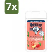 Le Petit Marseillais 7 x – Douchegel – Bio Perzik & Nectarine – Verfrissend – 250 ml - Koffiezetapparaat