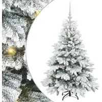 vidaXL Kunstkerstboom met 150 LED met standaard Wit 120 cm PE en PVC