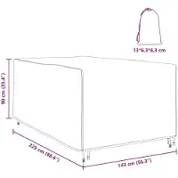 vidaXL - Meubelbescherming - Effen - Zwart - 143 - x - 225 - x - 90 - cm - 600D