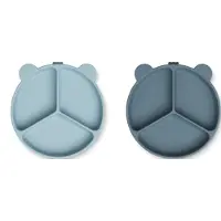 Liewood Stacy vakjesbord 2-pack Sea blue-Whale blue