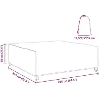vidaXL Meubelbescherming Effen Zwart 235 x 235 x 70 cm 420D