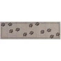 vidaXL Keuken Tapijt Grijze poten 150 x 45 cm 100% Polyamide Wasbaar