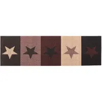 vidaXL Keuken Tapijt rode sterren 150 x 45 cm 100% Polyamide Wasbaar