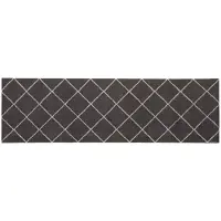 vidaXL Keuken Tapijt Antraciet geruit 180 x 60 cm 100% Polyamide