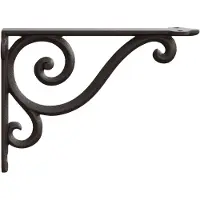vidaXL Wandplankbeugels 12 st Antiek Bruin 23,5 x 28 x 3,5 cm Staal