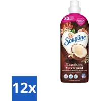 Soupline 12 x – Wasverzachter – Verwarmende Kokosnoot & Witte Bloemen – 950 ml - Wasverzachter - Kokosnoot - Witte Bloemen - Warme Geur - Wasgoed
