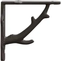 vidaXL Wandplankbeugels 12 st Antiek Bruin 10 x 10 x 3 cm Staal