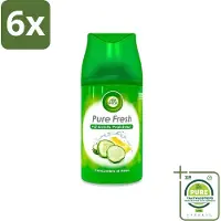 Air Wick Freshmatic - Luchtverfrisser Navulling - Pure Fresh Komkommer - 250ml - Voordeelverpakking - 6 stuks - Luchtverfrisser - Geurverspreider
