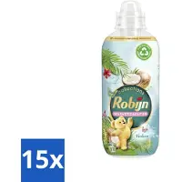 Robijn 15 x - Kokos Sensation - Wasverzachter - Tropische Geur - 33 Wasbeurten - 825 ml - Voordeelverpakking - 15 stuks