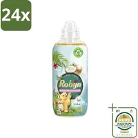 Robijn Wasverzachter Kokos Sensation 33 Wasbeurten 825 ml - Voordeelverpakking - 24 stuks - Wasroutine - Kleding verzachten