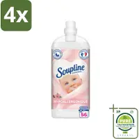 Soupline - Wasverzachter - Hypoallergeen - 56 Wasbeurten - 1350 ml - Voordeelverpakking - 4 stuks - Wasverzachter - Hypoallergeen