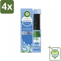 Air Wick - Freshmatic Spray - Starterkit - Pure Fresh Lentedauw - 250 ml - Voordeelverpakking - 4 stuks - Luchtverfrisser - Geur