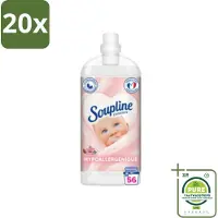 Soupline 20 x - Wasverzachter - Hypoallergeen - 56 Wasbeurten - 1350 ml - Grootverpakking - Wasverzachter - Hypoallergeen - Amandelmelk - Wasgoed - Zachtheid