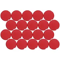 MAUL ronde magneten, kunststof & metaal, fijne structuur, kleefkracht 2 kg, ø 33 x 14 mm, rood, 20 st.