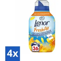Lenor 4 x - Wasverzachter - Fresh Air Zonnestralen - Ultra Geconcentreerd - 36 Wasbeurten - Wasverzachter - - Fresh Air - Stralende Zon - Zomerse Geur