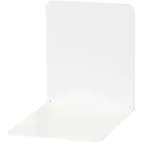 MAUL metalen boekensteunen wit 14 x 14 x 12 cm (2 stuks)