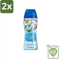 Dreft - Ultimate Care - Wasverzachter - Geurbooster - Gekleurde Was - Blauwe Droom - 15 Wasbeurten - Voordeelverpakking - 2 stuks - Wasverzachter - Geur